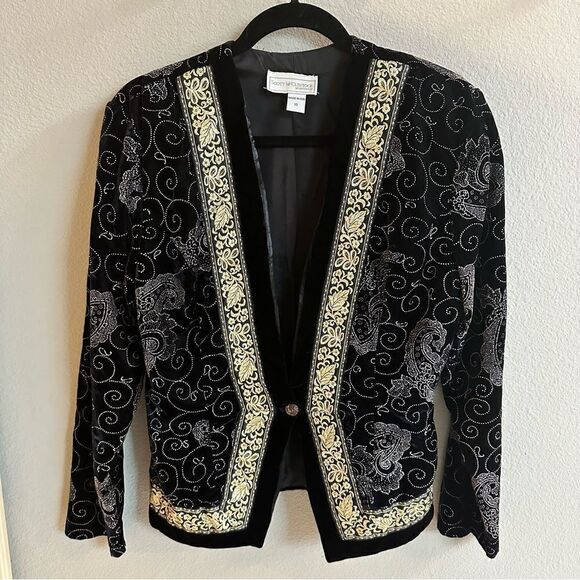 Vintage Scott McClintock | 10 | velvet black and gold ornate one of a kind - Picture 1 of 7